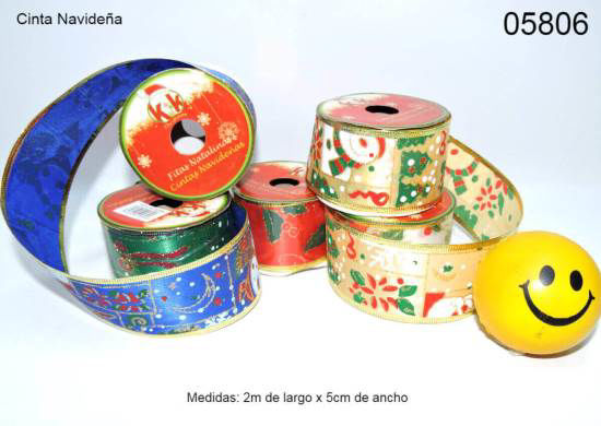 Imagen de CINTA NAVIDEÑA 2MX5CM VARIOS MODELOS  10.24